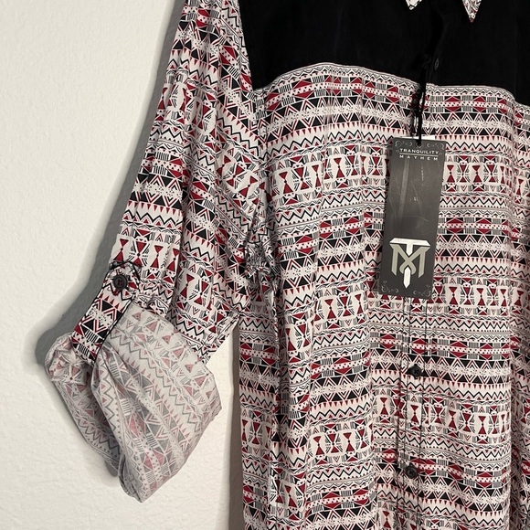 Tranquility Mayhem men western style roll up sleeves shirt - Picture 8 of 11